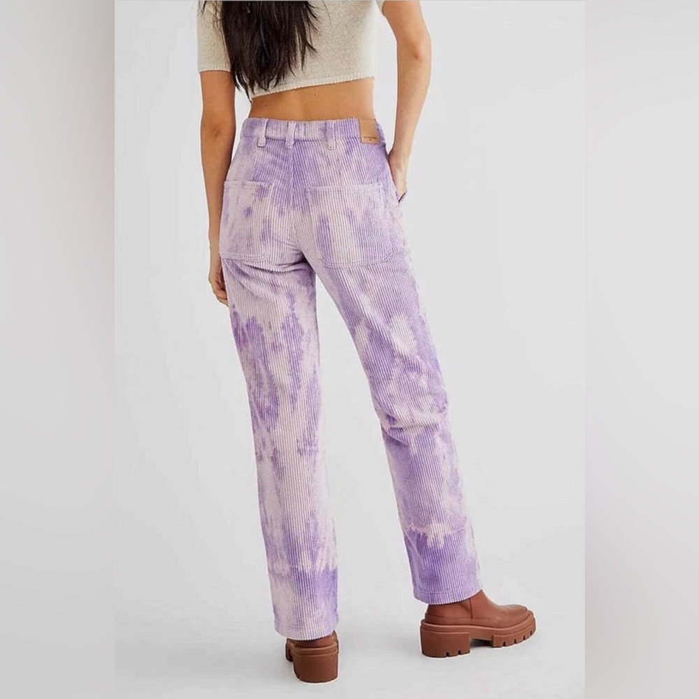 We The Free Reese Pitched Straight Leg Corduroy Pants in Moonlit Orchid - Picture 9 of 12